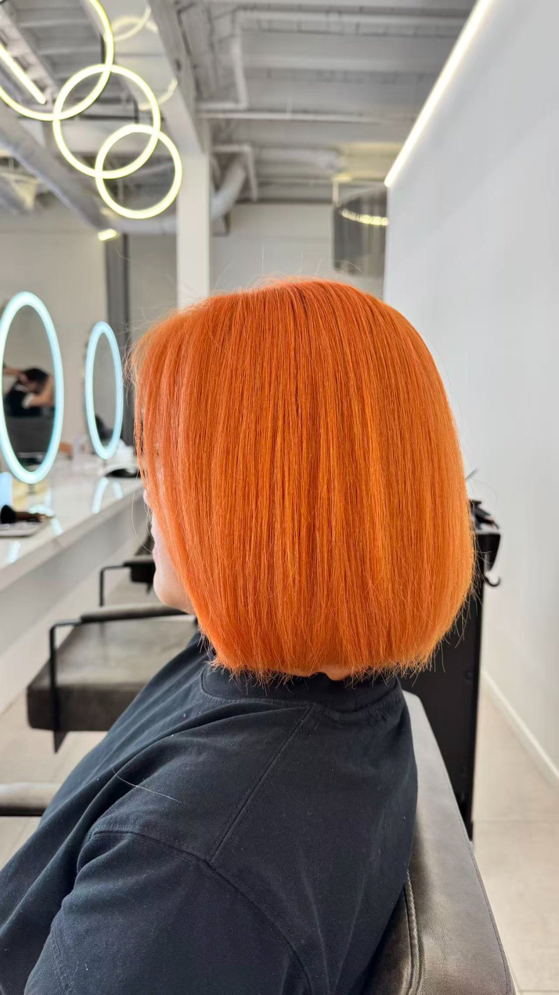 Tangerine bob · Colour & cut